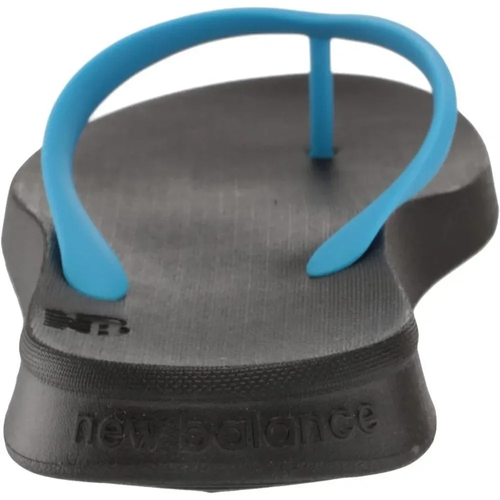 New Balance Men's Pool Locker Synthetic Flip Flop Sandals Black/Blue Size 12 NWT